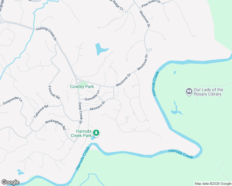 map of restaurants, bars, coffee shops, grocery stores, and more near 6703 Gunston Lane in Prospect