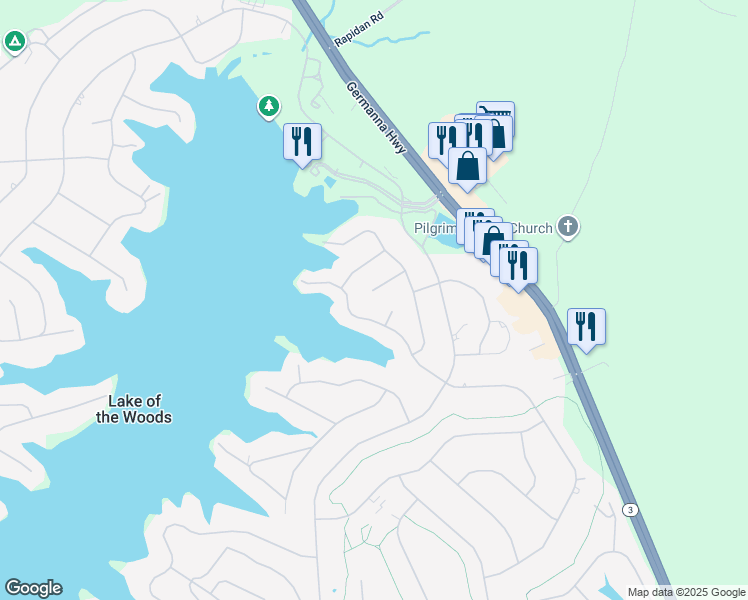 map of restaurants, bars, coffee shops, grocery stores, and more near 111 Carriage Court in Locust Grove