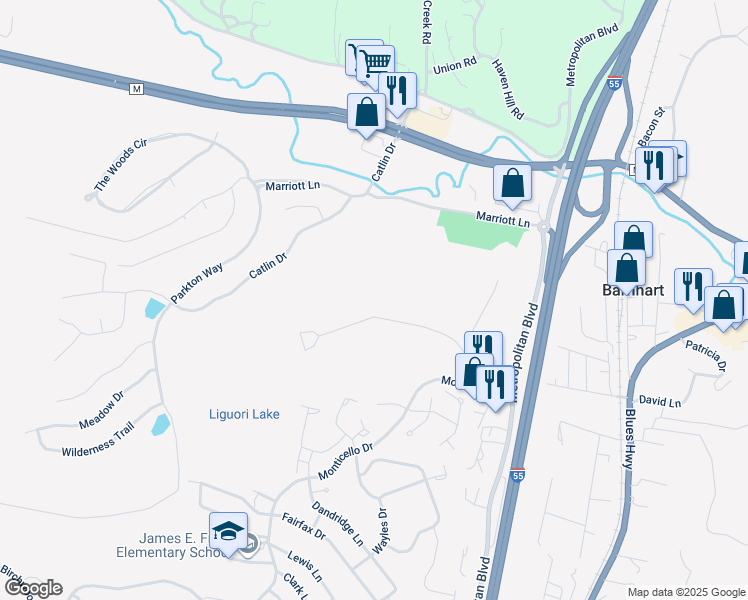 map of restaurants, bars, coffee shops, grocery stores, and more near in Liguori
