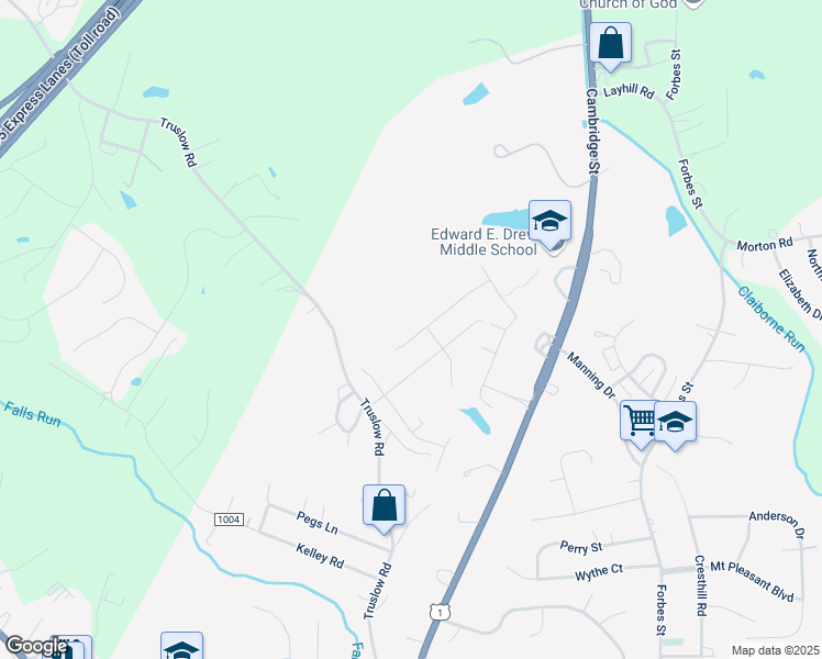 map of restaurants, bars, coffee shops, grocery stores, and more near 34 Clear Spring Lane in Fredericksburg