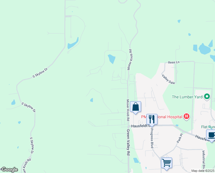 map of restaurants, bars, coffee shops, grocery stores, and more near 145 Kaufer Drive in New Albany
