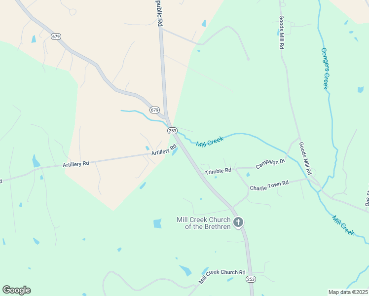 map of restaurants, bars, coffee shops, grocery stores, and more near 6529 Port Republic Road in Port Republic