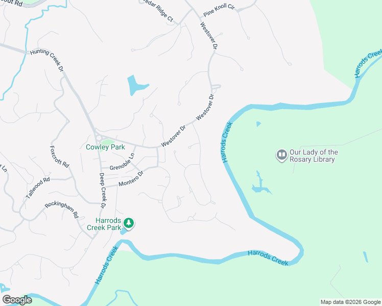 map of restaurants, bars, coffee shops, grocery stores, and more near 8203 Harrods View Court in Prospect