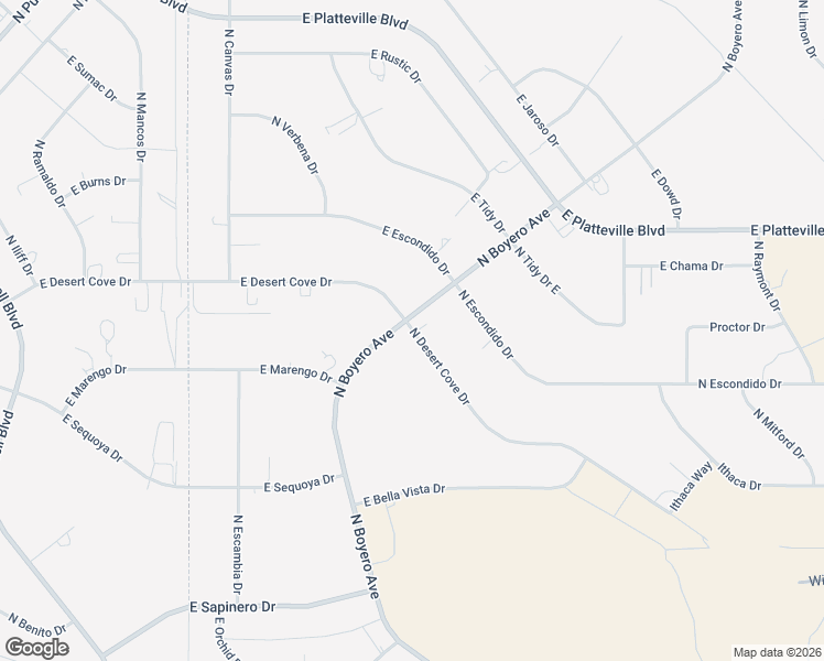 map of restaurants, bars, coffee shops, grocery stores, and more near 499 North Desert Cove Drive in Pueblo West
