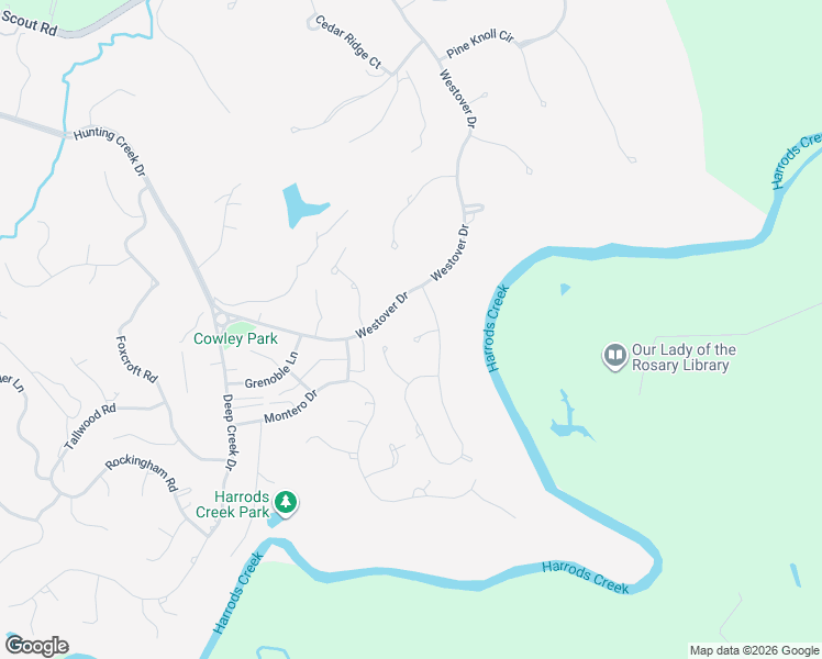 map of restaurants, bars, coffee shops, grocery stores, and more near 8203 Harrods View Court in Prospect