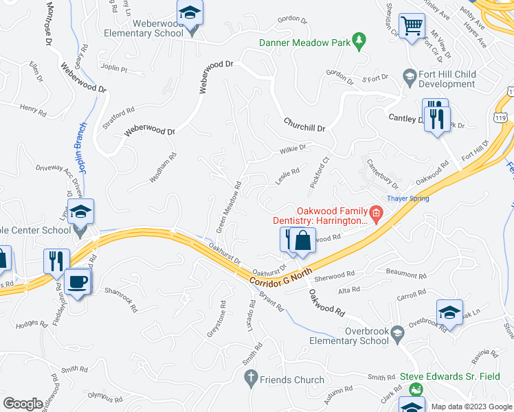 map of restaurants, bars, coffee shops, grocery stores, and more near 872 Westminister Way in Charleston