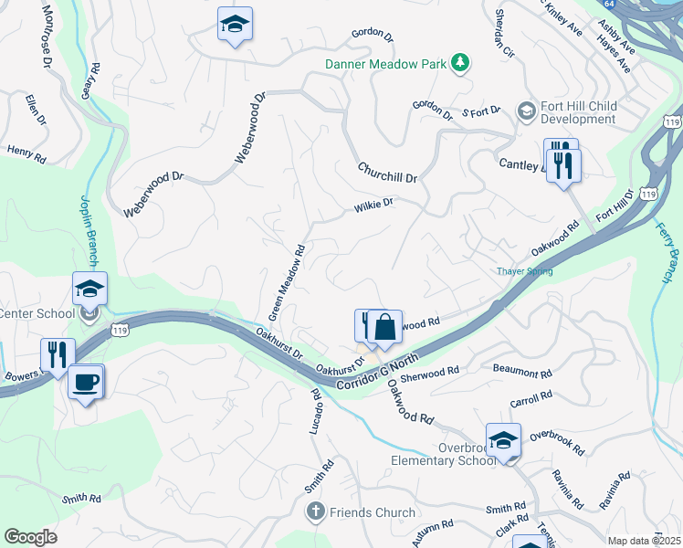 map of restaurants, bars, coffee shops, grocery stores, and more near 872 Westminister Way in Charleston