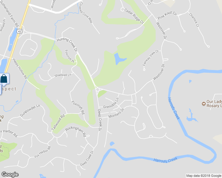 map of restaurants, bars, coffee shops, grocery stores, and more near 7905 Westover Drive in Prospect