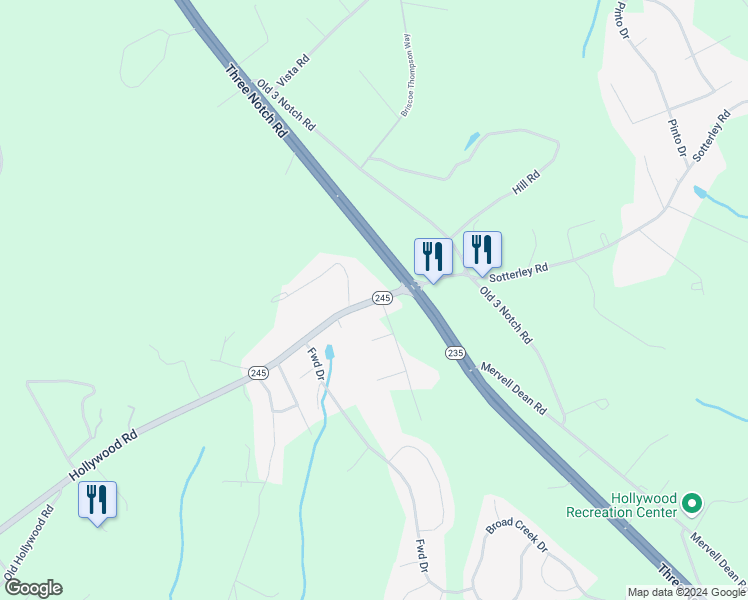 map of restaurants, bars, coffee shops, grocery stores, and more near 33028 Hollywood Road in Hollywood