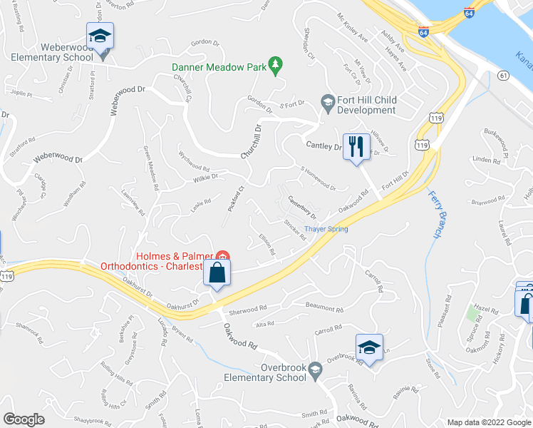 map of restaurants, bars, coffee shops, grocery stores, and more near 138 Stricker Road in Charleston