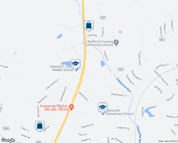 map of restaurants, bars, coffee shops, grocery stores, and more near 701 Fox Chase Boulevard in Falmouth