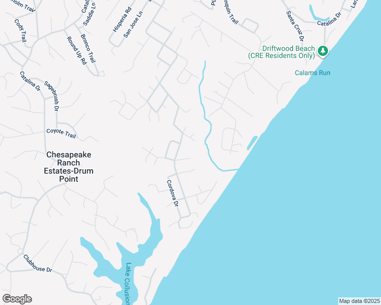 map of restaurants, bars, coffee shops, grocery stores, and more near 1114 San Angelo Dr in Lusby