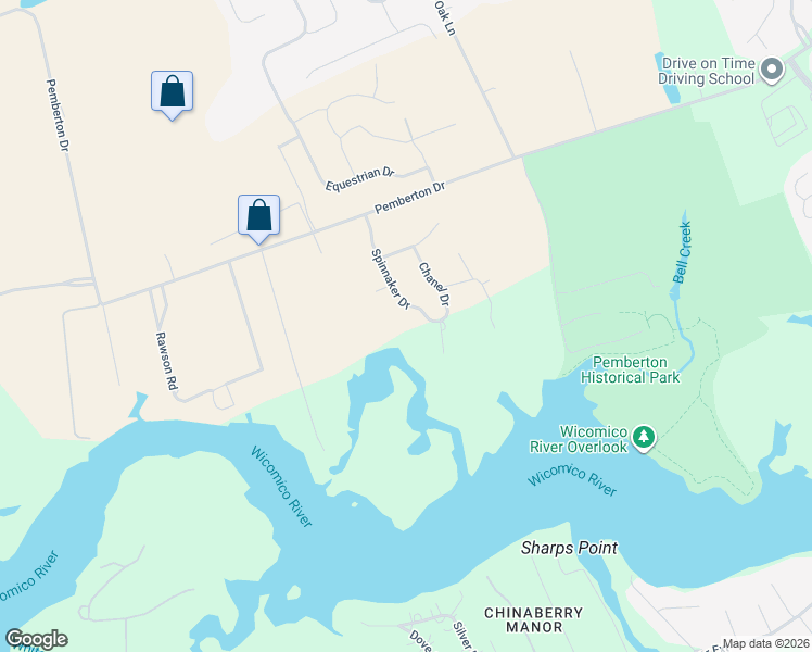 map of restaurants, bars, coffee shops, grocery stores, and more near 5606 Spinnaker Drive in Salisbury