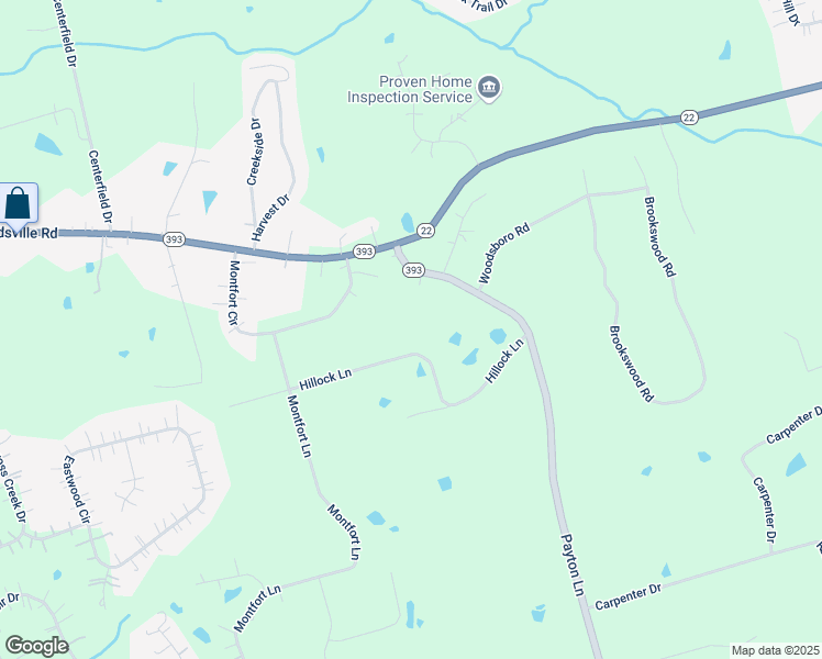map of restaurants, bars, coffee shops, grocery stores, and more near 5403 Hillock Lane in Crestwood