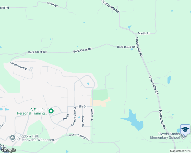 map of restaurants, bars, coffee shops, grocery stores, and more near 4415 Country View Drive in Floyds Knobs