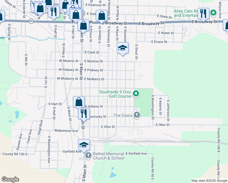 map of restaurants, bars, coffee shops, grocery stores, and more near 800-898 S Race St in Princeton