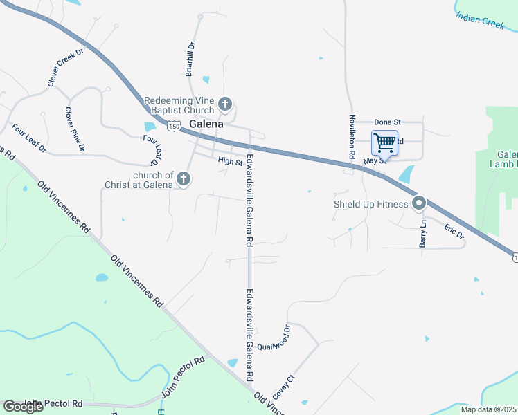 map of restaurants, bars, coffee shops, grocery stores, and more near 4854-4998 Edwardsville Galena Rd in Galena