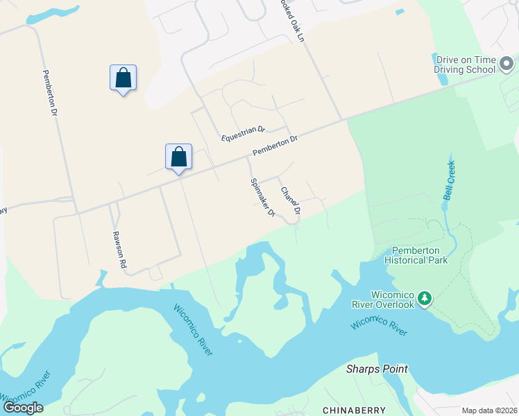 map of restaurants, bars, coffee shops, grocery stores, and more near 5618 Spinnaker Drive in Salisbury
