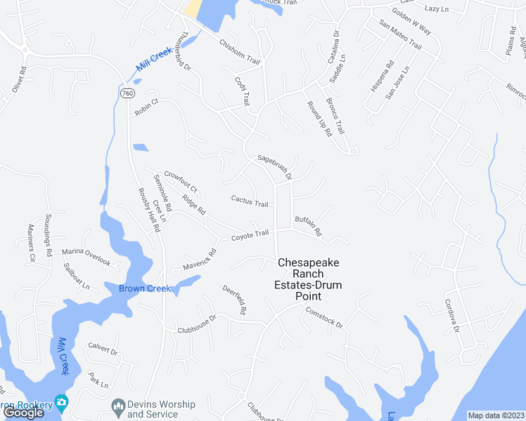 map of restaurants, bars, coffee shops, grocery stores, and more near 377 Cactus Trail in Lusby