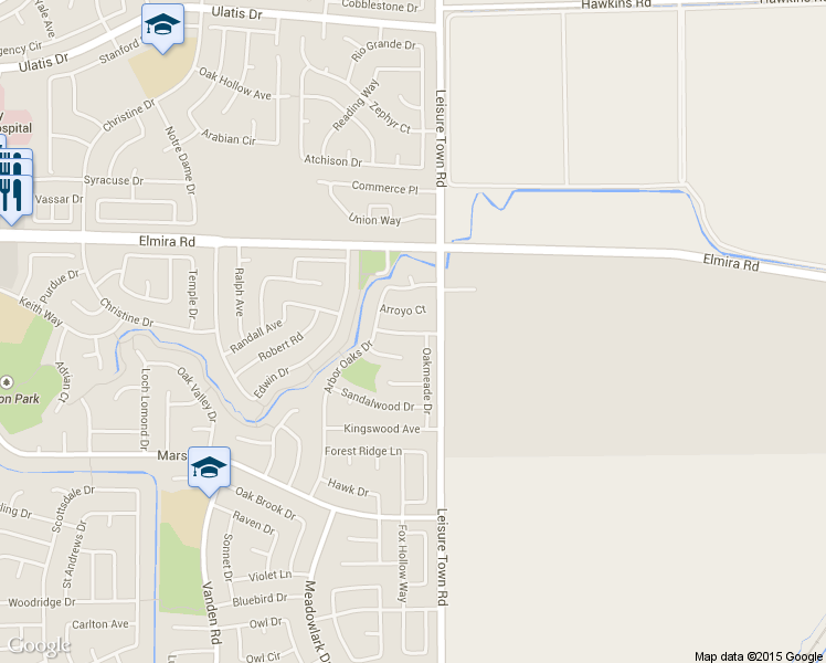 map of restaurants, bars, coffee shops, grocery stores, and more near 725 Fallbrook Avenue in Vacaville