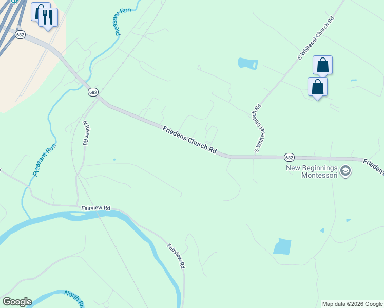 map of restaurants, bars, coffee shops, grocery stores, and more near 1741 Friedens Church Road in Mount Crawford