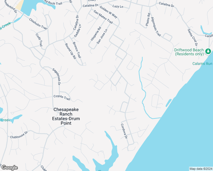 map of restaurants, bars, coffee shops, grocery stores, and more near 12582 Santa Rosa Circle in Lusby