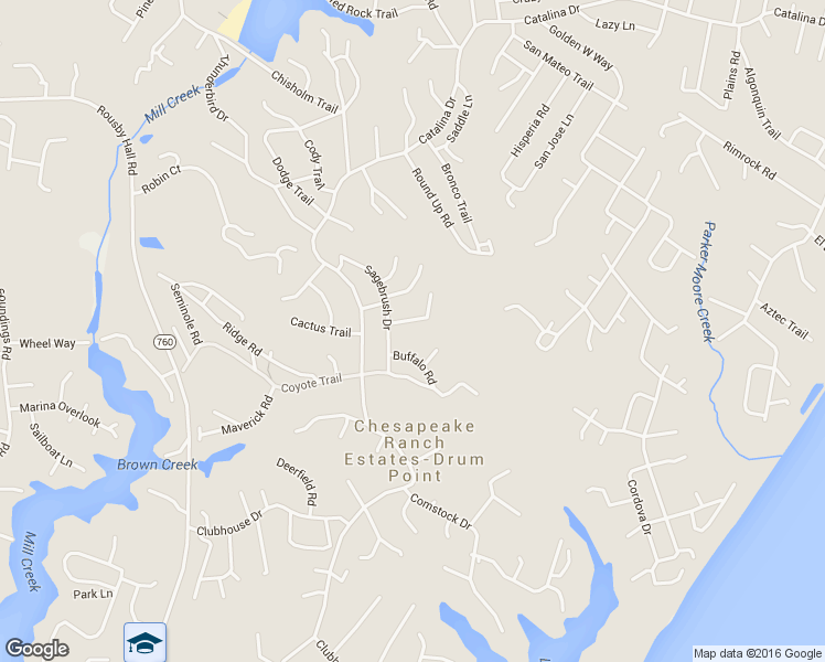 map of restaurants, bars, coffee shops, grocery stores, and more near 447 Tumbleweed Trail in Lusby