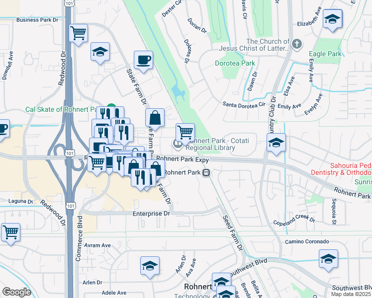 500 City Center Drive, Rohnert Park CA Walk Score