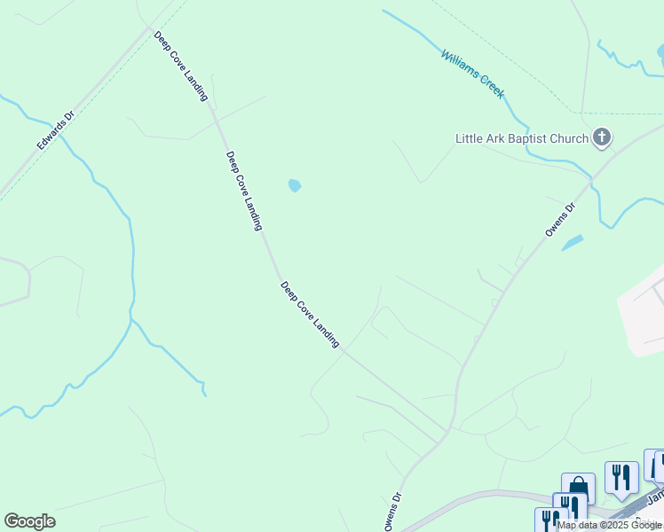 map of restaurants, bars, coffee shops, grocery stores, and more near 4453 Deep Cove Landing in King George