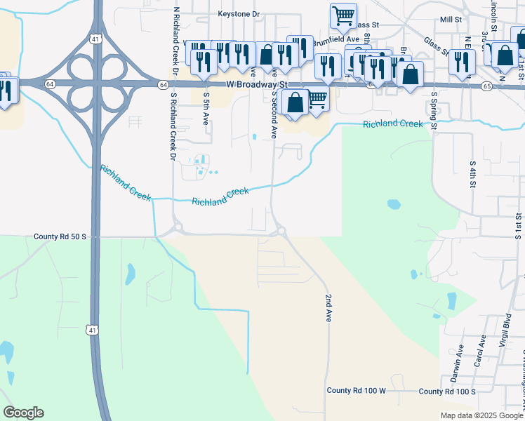 map of restaurants, bars, coffee shops, grocery stores, and more near 528 Kensington Drive in Princeton