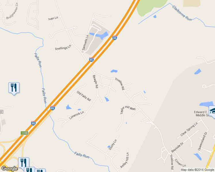 map of restaurants, bars, coffee shops, grocery stores, and more near Virginia Avenue in Fredericksburg