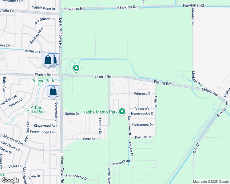 map of restaurants, bars, coffee shops, grocery stores, and more near 248 Daphne Drive in Vacaville