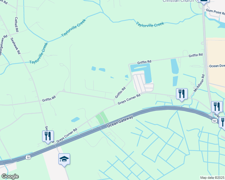 map of restaurants, bars, coffee shops, grocery stores, and more near 10202 Willowbrook Drive in Berlin