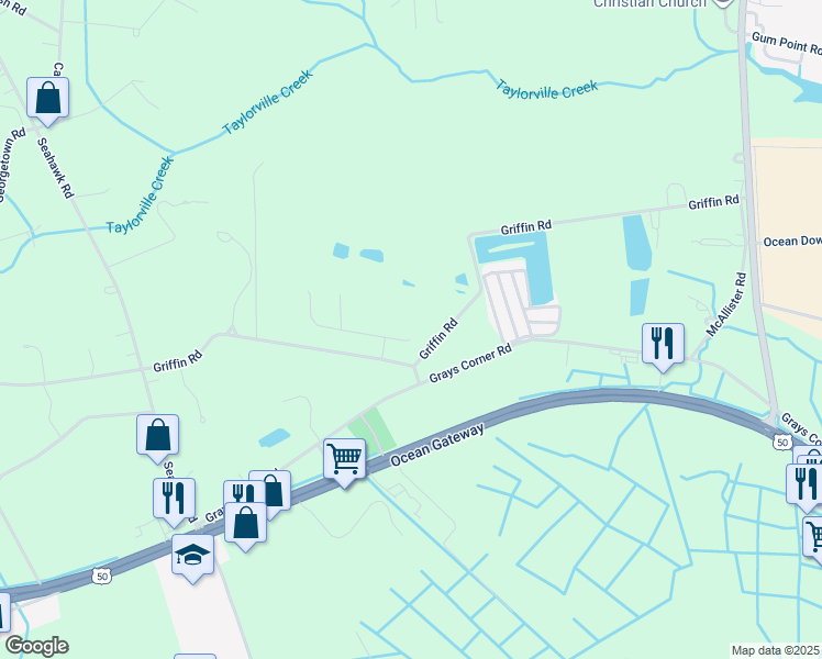 map of restaurants, bars, coffee shops, grocery stores, and more near 10202 Willowbrook Drive in Berlin