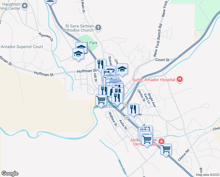 map of restaurants, bars, coffee shops, grocery stores, and more near in Jackson