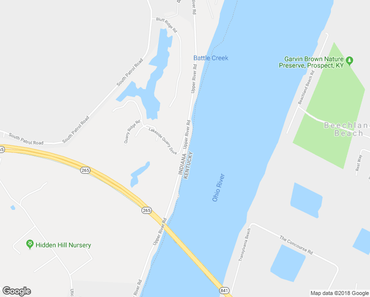 map of restaurants, bars, coffee shops, grocery stores, and more near Upper River Rd in Clark