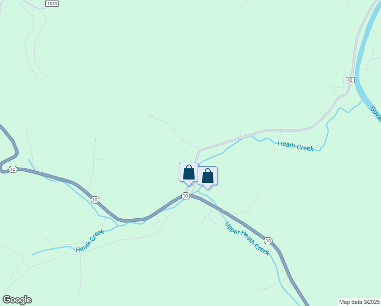 map of restaurants, bars, coffee shops, grocery stores, and more near 5127 Heath Creek Road in Barboursville