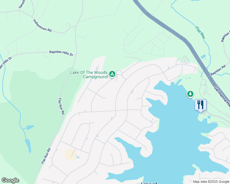 map of restaurants, bars, coffee shops, grocery stores, and more near 216 Yorktown Boulevard in Locust Grove