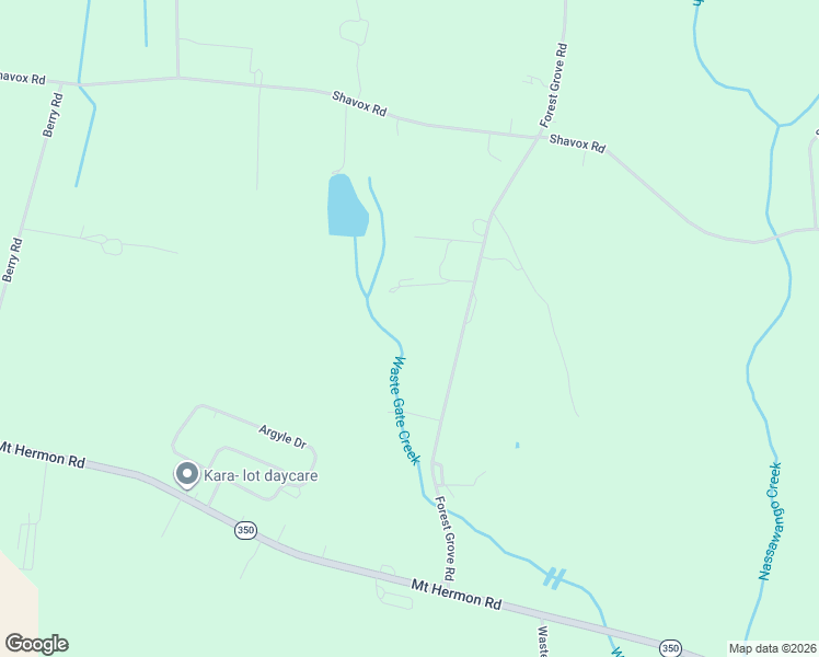 map of restaurants, bars, coffee shops, grocery stores, and more near 5800 Forest Grove Road in Parsonsburg