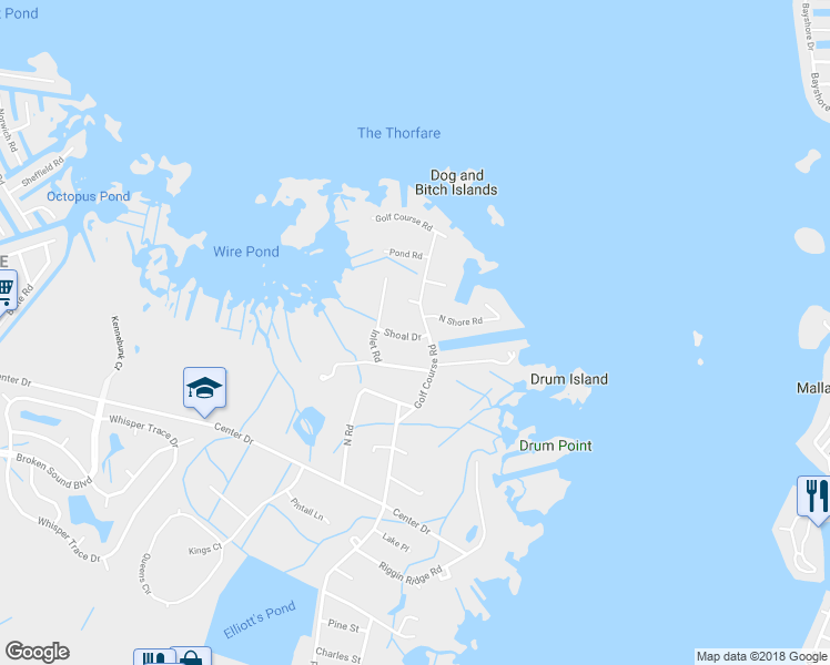 map of restaurants, bars, coffee shops, grocery stores, and more near 12949 Shoal Drive in Ocean City