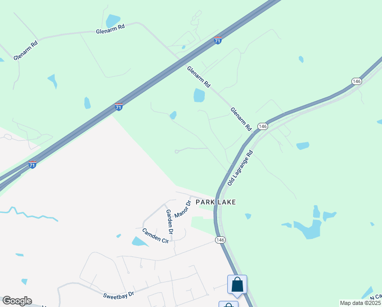 map of restaurants, bars, coffee shops, grocery stores, and more near Highway 146 in Crestwood