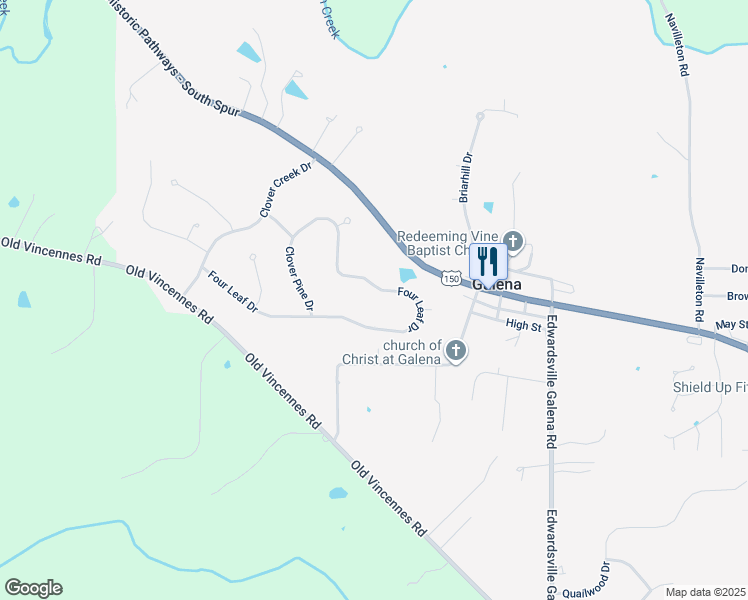map of restaurants, bars, coffee shops, grocery stores, and more near 7758 4 Leaf Drive in Greenville
