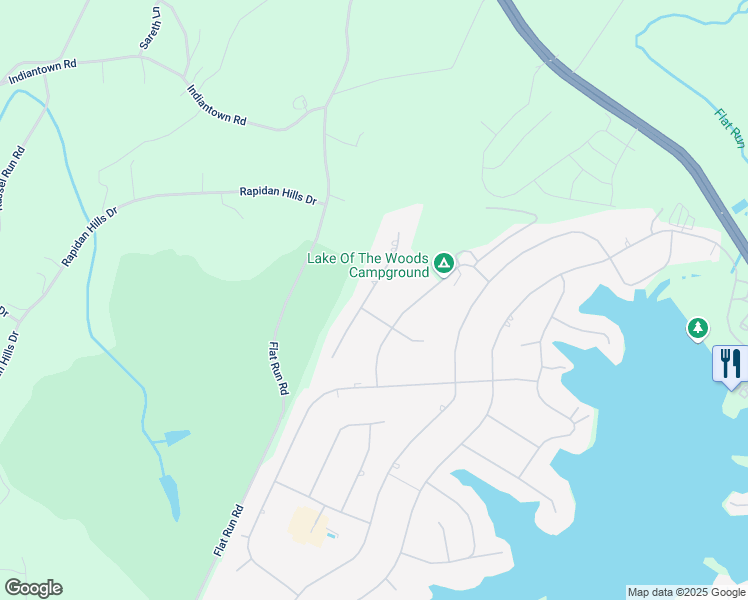 map of restaurants, bars, coffee shops, grocery stores, and more near 129 Saylers Creek Road in Locust Grove