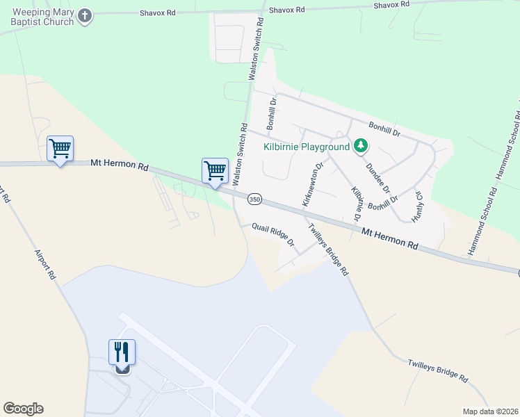 map of restaurants, bars, coffee shops, grocery stores, and more near 31870 Mount Hermon Road in Salisbury