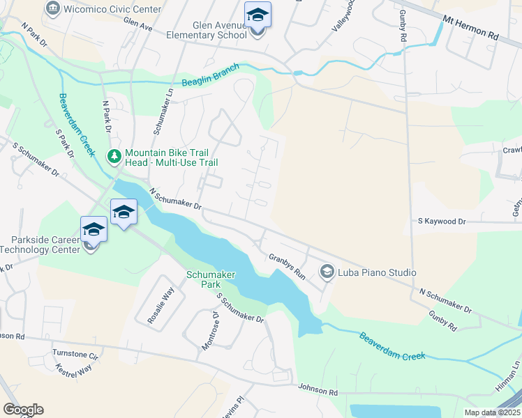 map of restaurants, bars, coffee shops, grocery stores, and more near 1012 sandstone Court in Salisbury
