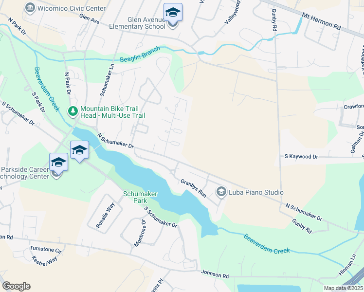 map of restaurants, bars, coffee shops, grocery stores, and more near 1022 sandstone Court in Salisbury