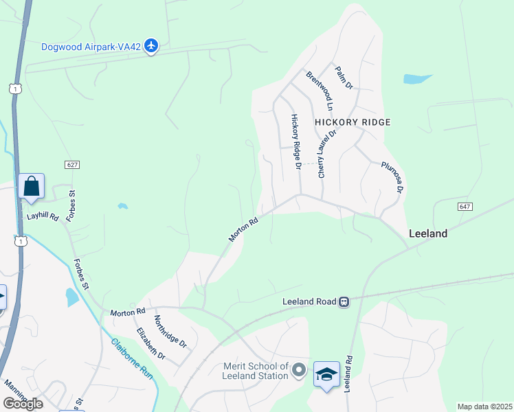map of restaurants, bars, coffee shops, grocery stores, and more near 143 Morton Road in Fredericksburg