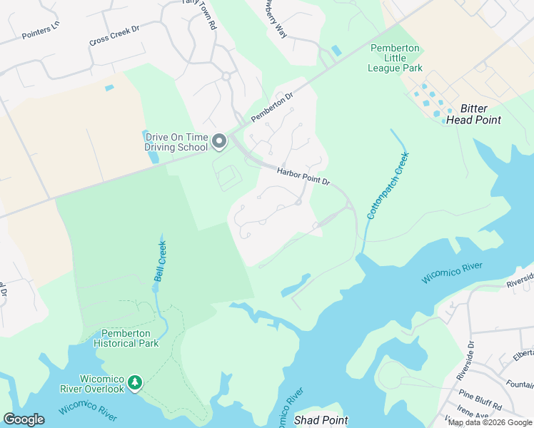 map of restaurants, bars, coffee shops, grocery stores, and more near 1002 Fairwinds Court in Salisbury