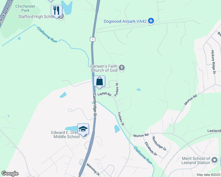 map of restaurants, bars, coffee shops, grocery stores, and more near 108 Heritage Commons Drive in Fredericksburg