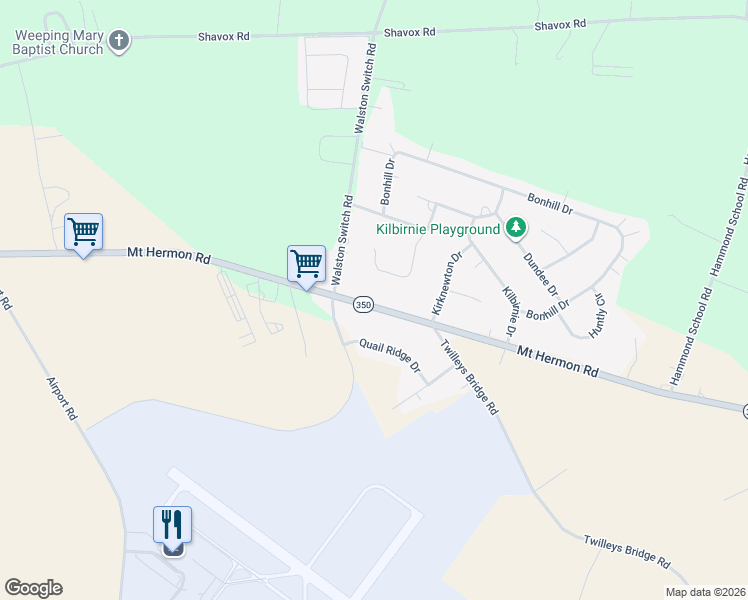 map of restaurants, bars, coffee shops, grocery stores, and more near 31870 Mount Hermon Road in Salisbury